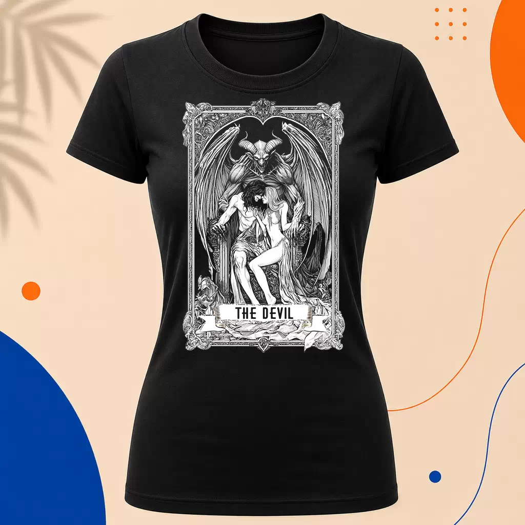 Dámské tričko - The Devil - Ďábel - Tarot - Velká Arkána